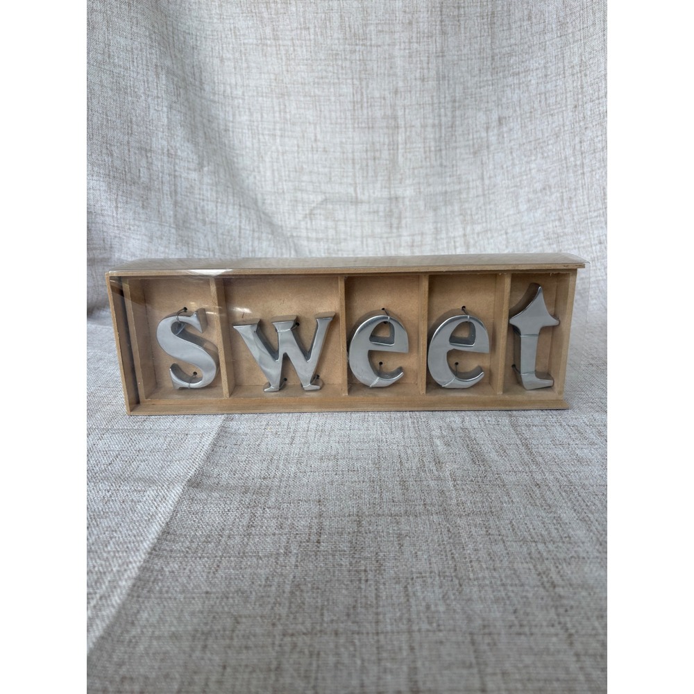 Sweet Metal Letters Dessert Table Home Decor Silver New Industrial Modern Sign